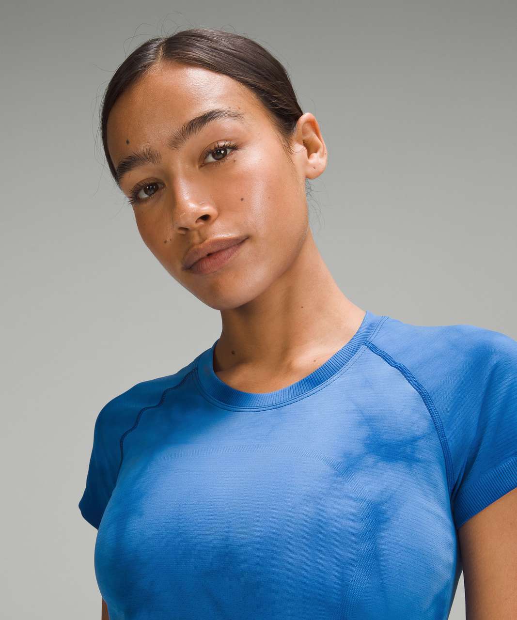 Lululemon Swiftly Tech Short-Sleeve Shirt 2.0 - Marble Dye Pipe Dream Blue  / Symphony Blue - lulu fanatics