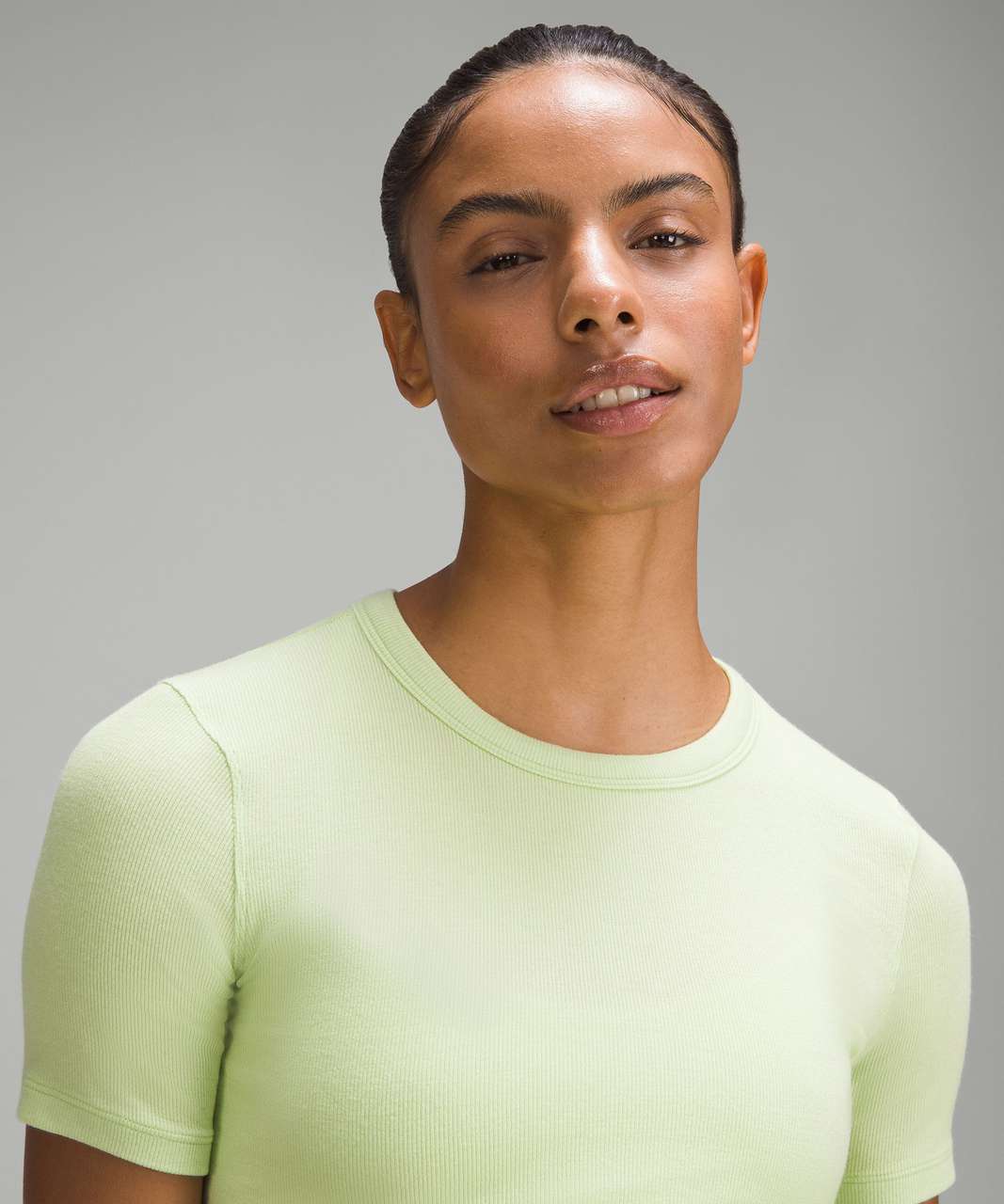 Lululemon Hold Tight Cropped T-Shirt - Kohlrabi Green - lulu fanatics