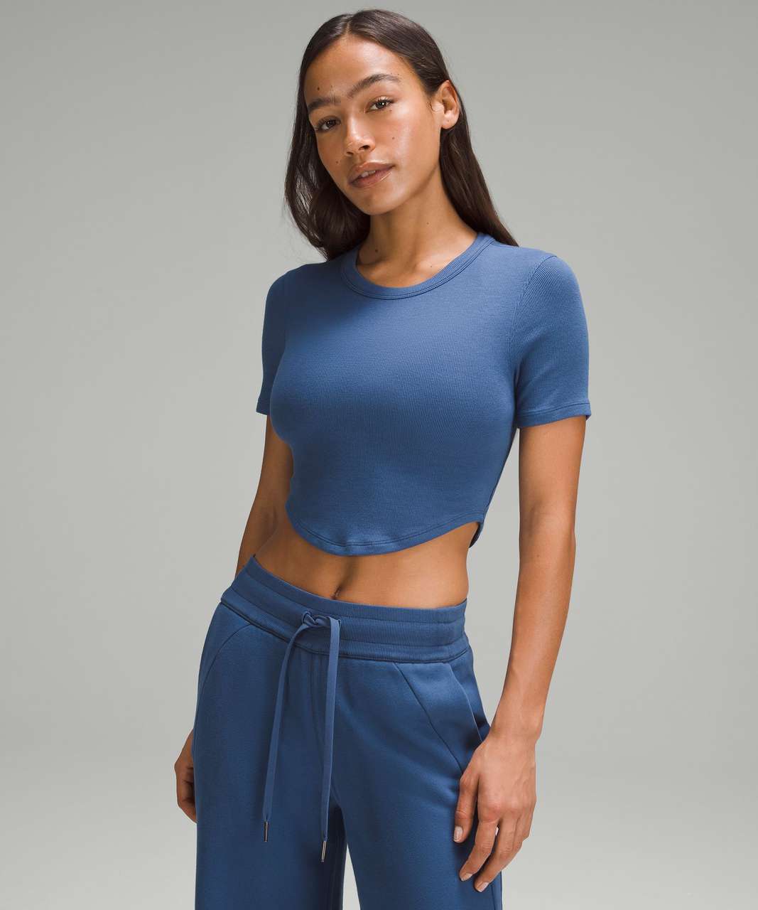 Lululemon Hold Tight Cropped T-Shirt - Pitch Blue