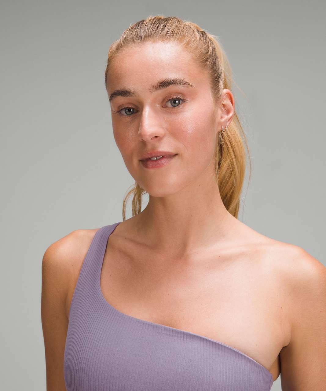 Lululemon Ribbed Nulu Asymmetrical Yoga Tank Top - Purple Ash