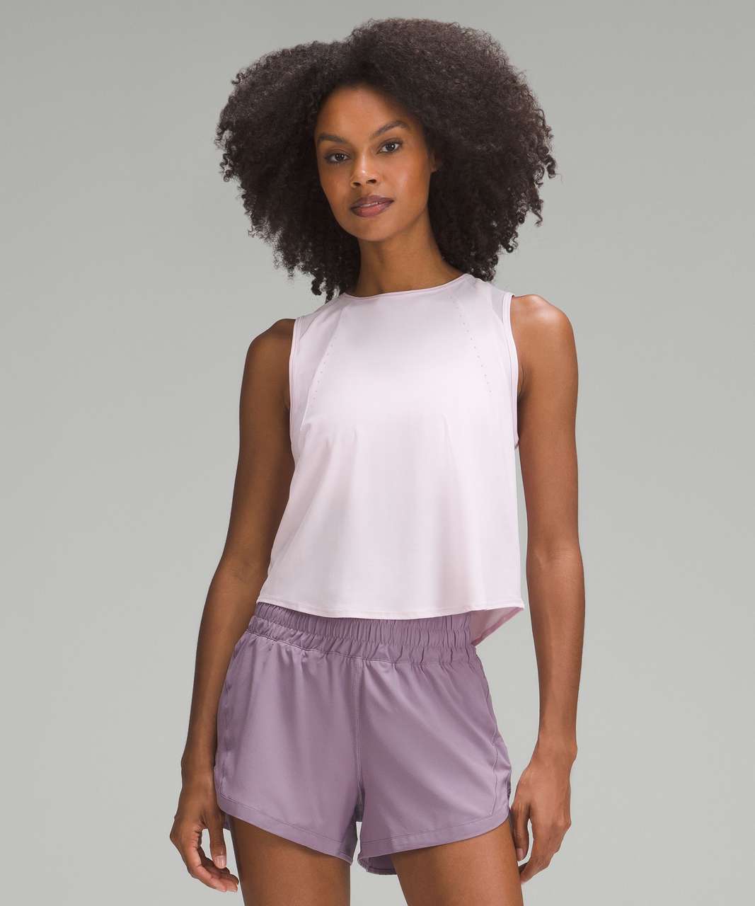 Lululemon Sculpt Cropped Tank Top - Meadowsweet Pink