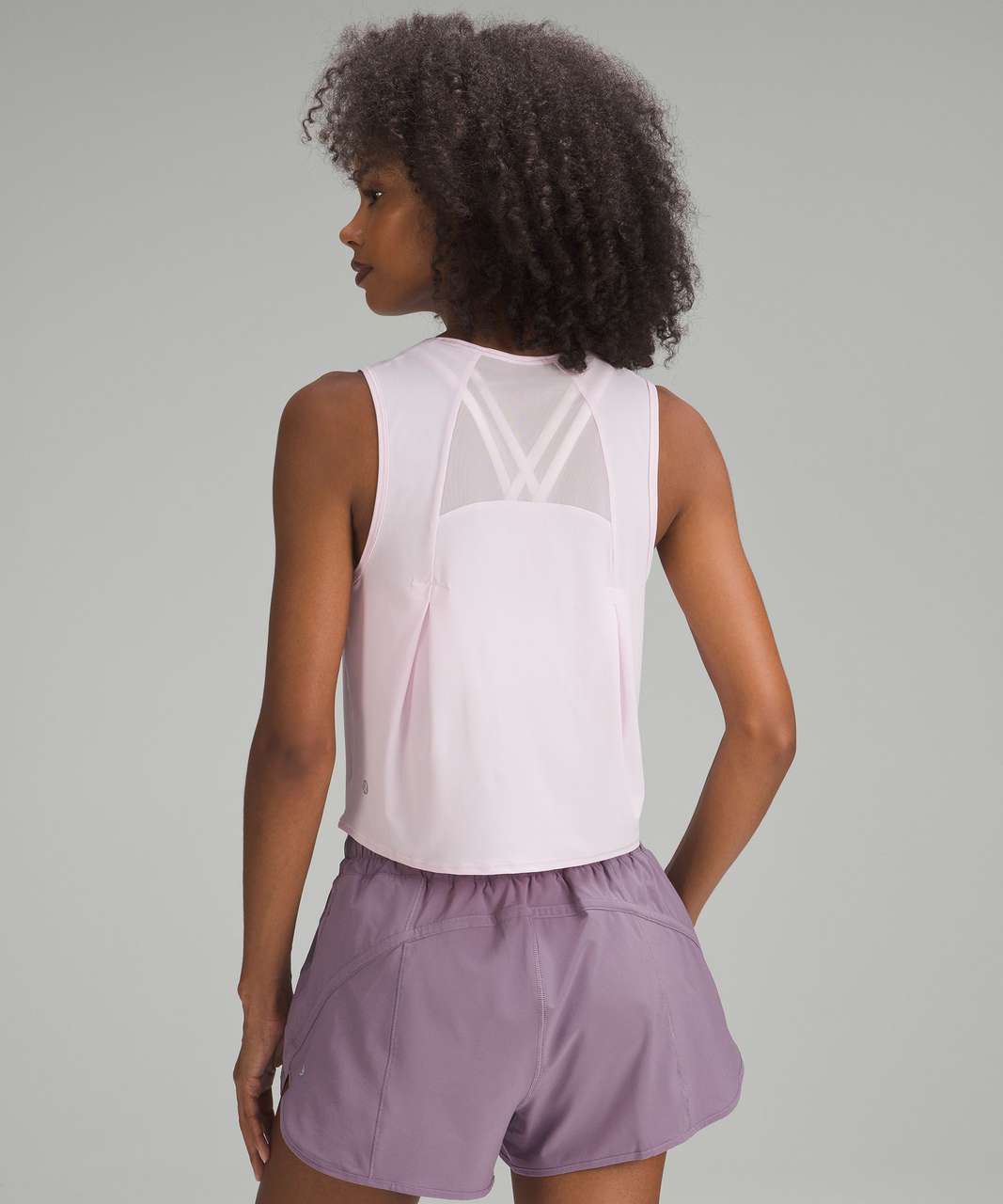 Lululemon Sculpt Cropped Tank Top - Meadowsweet Pink