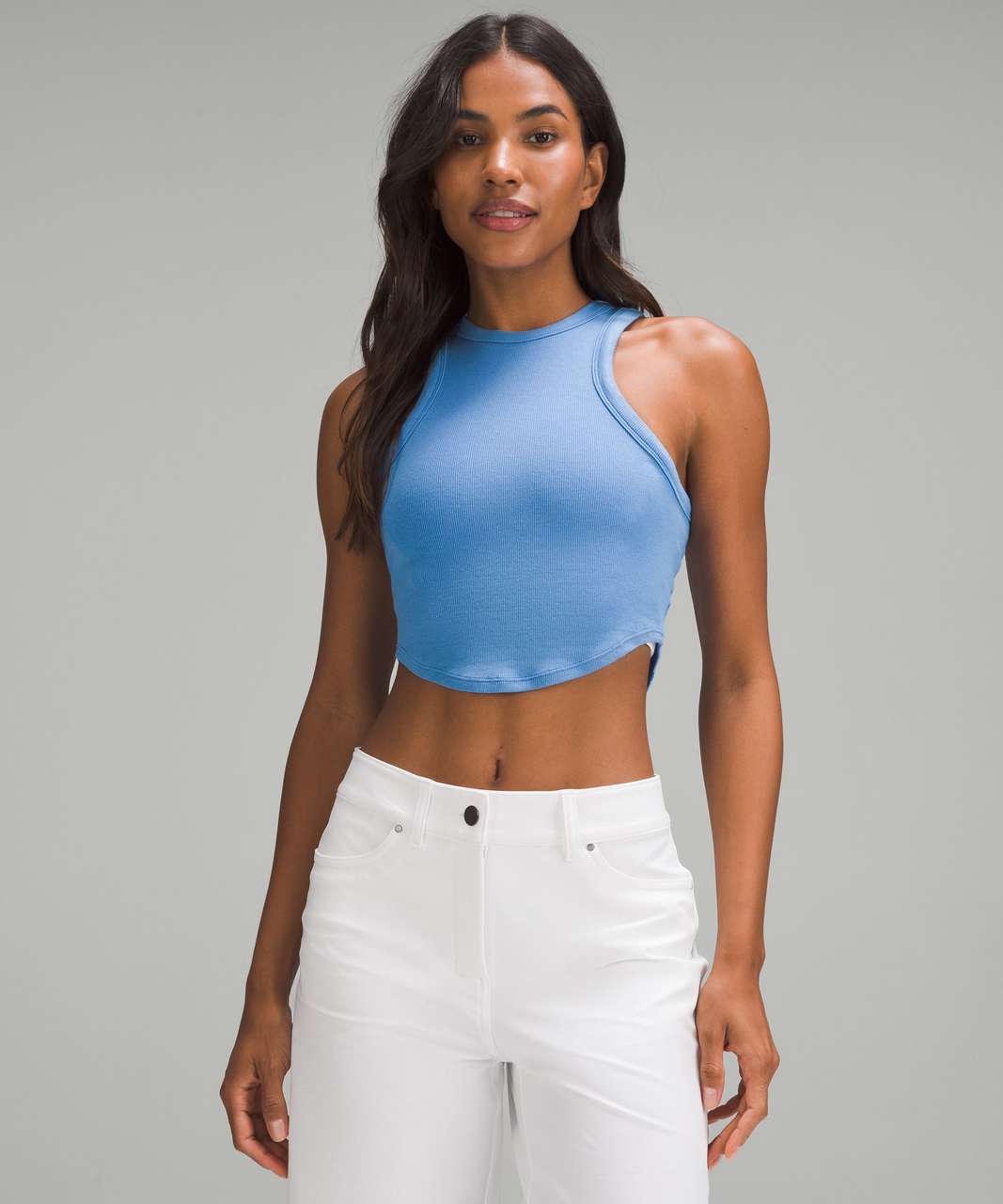 Lululemon Hold Tight Cropped Tank Top - Blue Nile - lulu fanatics