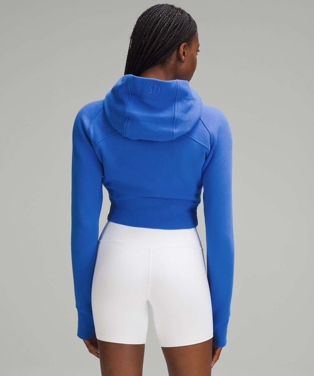 Lululemon Scuba Full-Zip Cropped Hoodie - Pipe Dream Blue - lulu fanatics