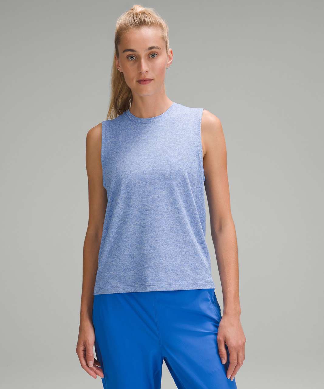 Lululemon License to Train Classic-Fit Tank Top - Heathered Pipe Dream Blue