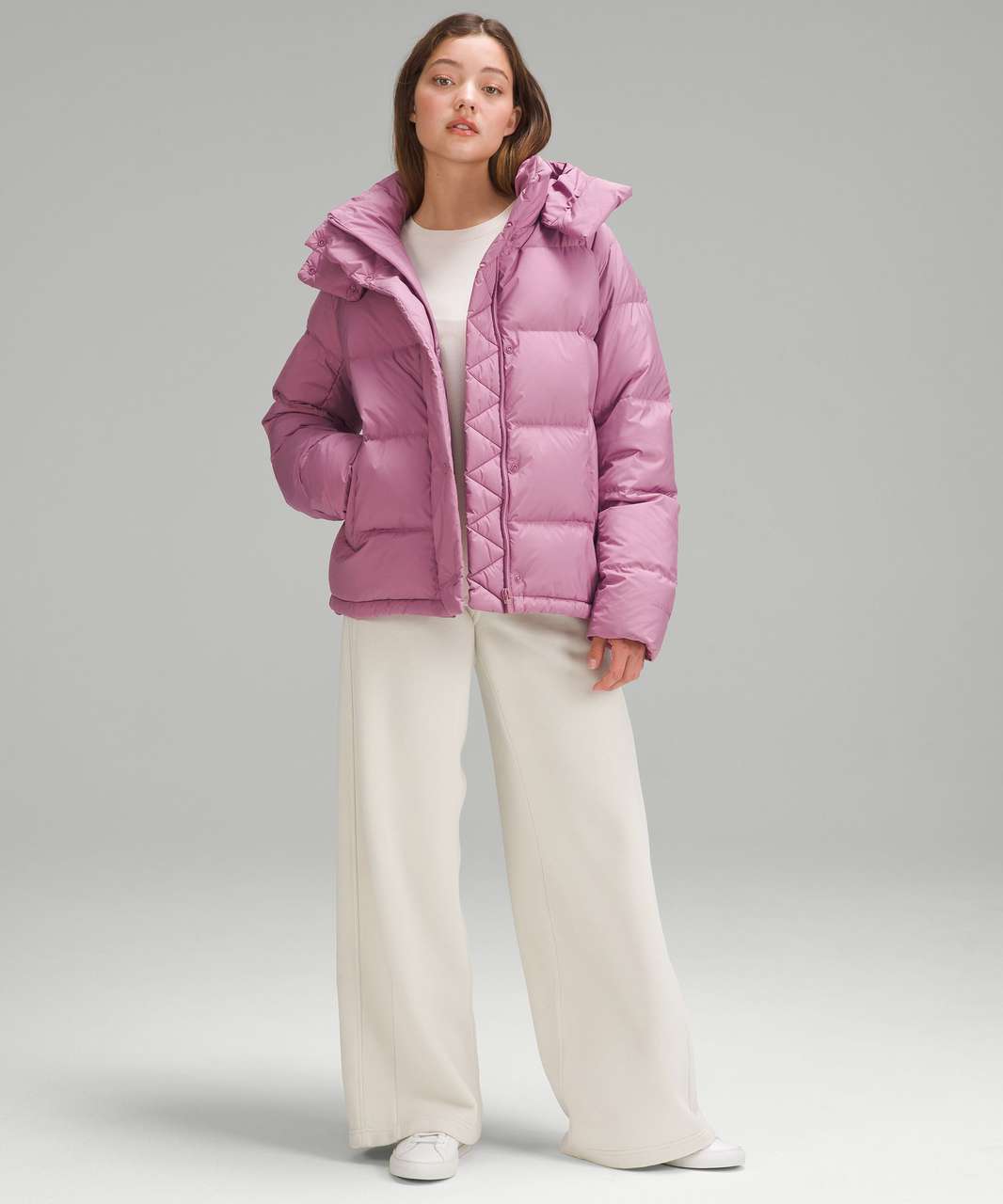 Lululemon Wunder Puff Jacket - Heathered Plumful - lulu fanatics