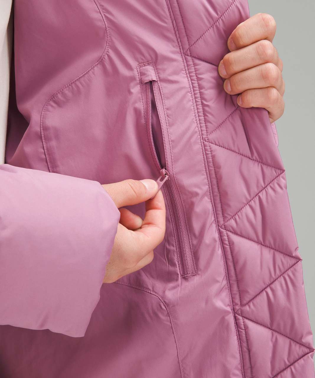 NEW Women Lululemon Wunder Puff Jacket Pink Lychee Size 10