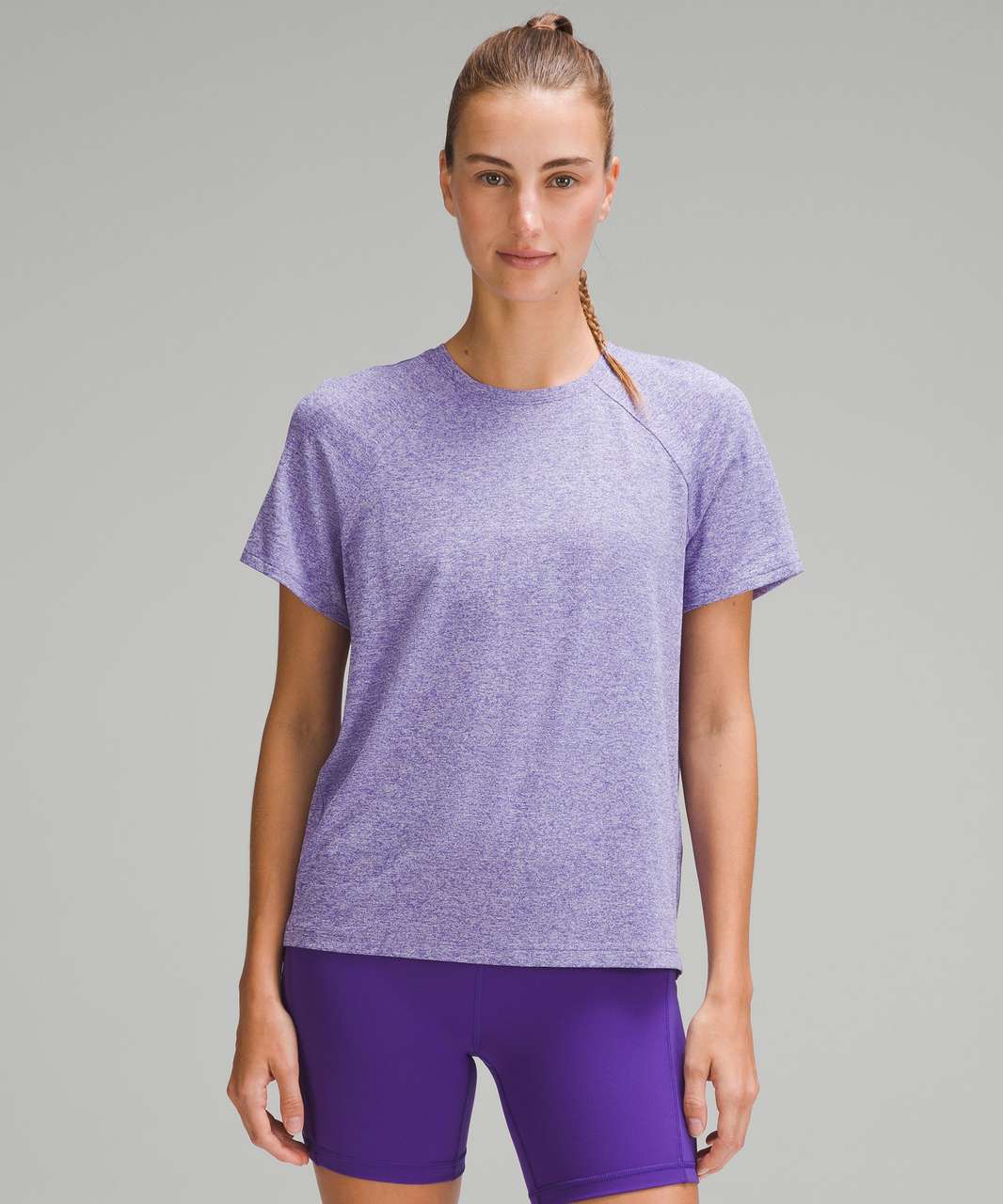 Lululemon License to Train Classic-Fit T-Shirt - Heathered Petrol Purple -  lulu fanatics