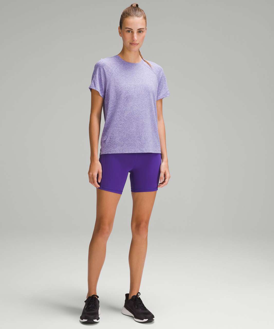 Lululemon License to Train Classic-Fit T-Shirt - Heathered Petrol Purple