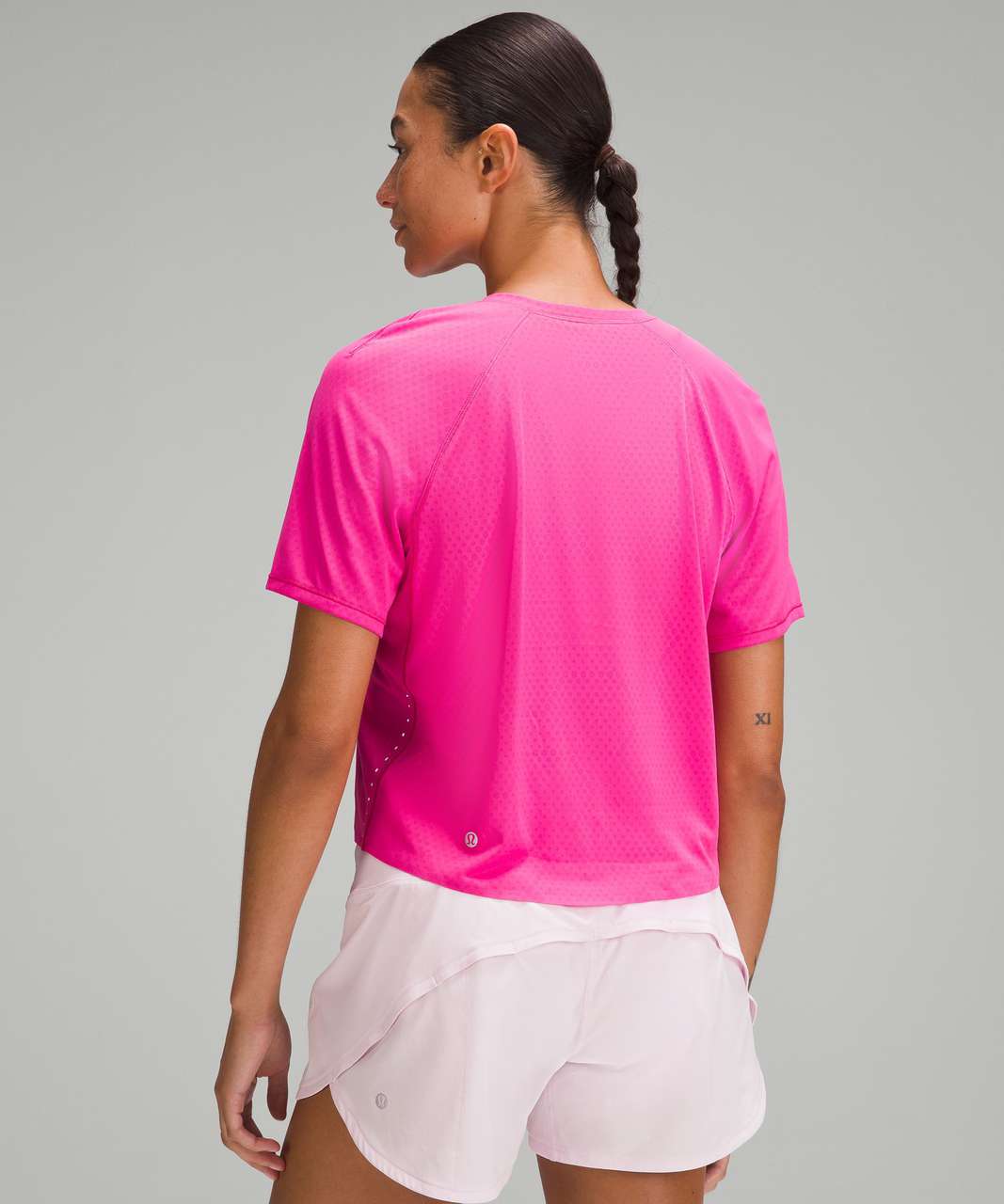 Lululemon Fast and Free Race Length T-Shirt - Sonic Pink