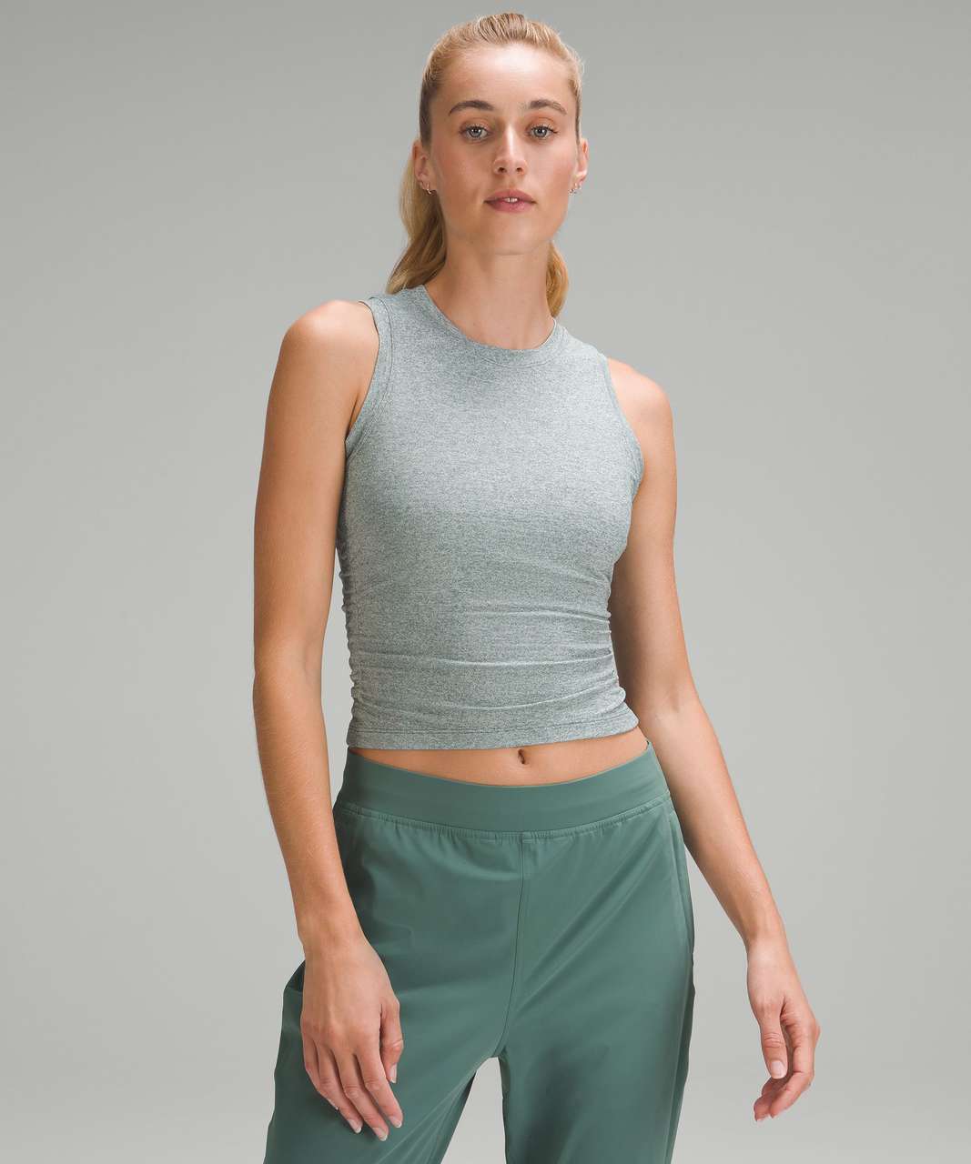 Lululemon License to Train Tight-Fit Tank Top - Heathered Medium Forest