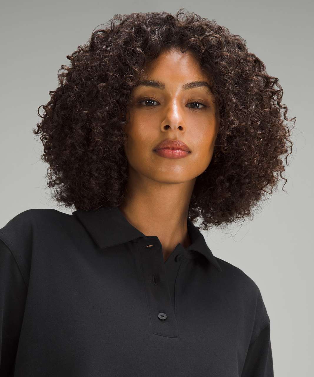 Lululemon Heavyweight Cotton Short-Sleeve Polo Shirt - Black