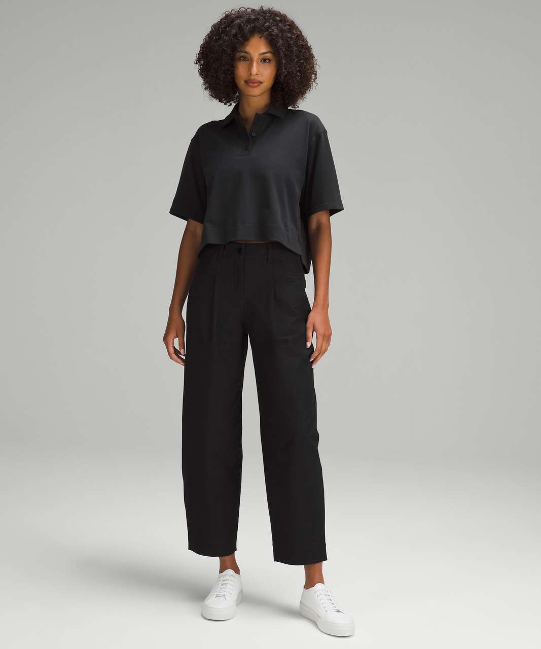 Lululemon Heavyweight Cotton Short-Sleeve Polo Shirt - Black
