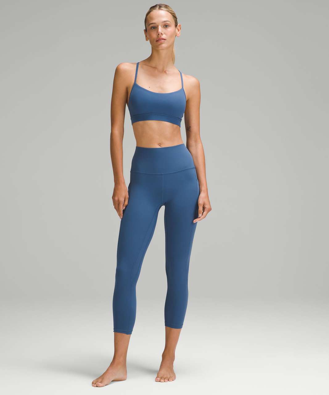 Lululemon Flow Y Bra Nulu *Light Support, A-C Cups - Pitch Blue - lulu  fanatics