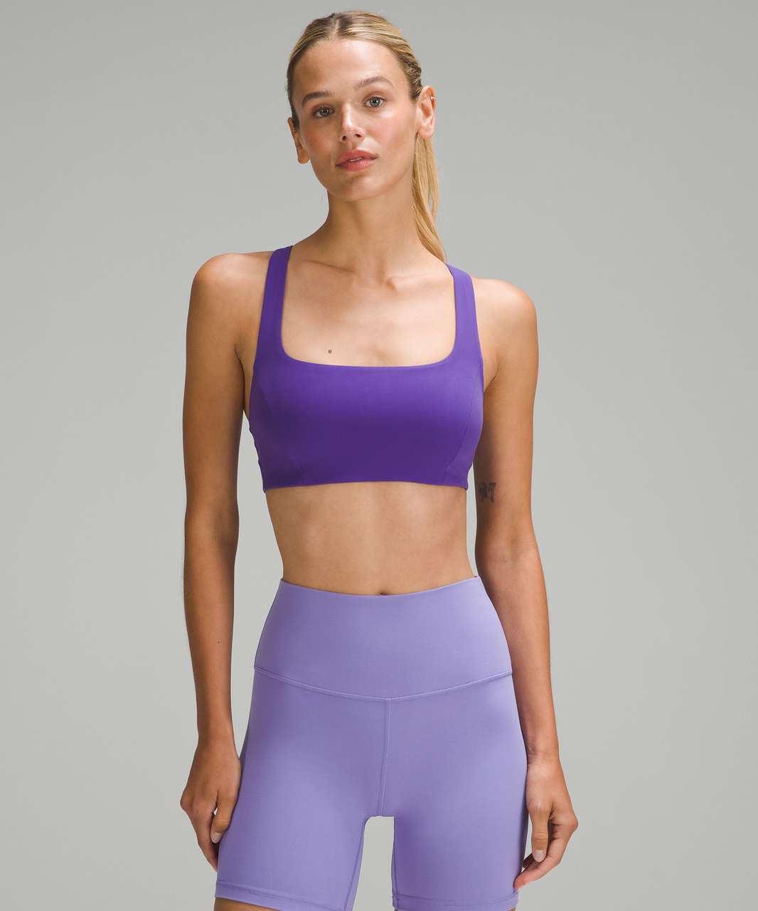 Lululemon SmoothCover Yoga Bra *Light Support, B/C Cup - Petrol Purple