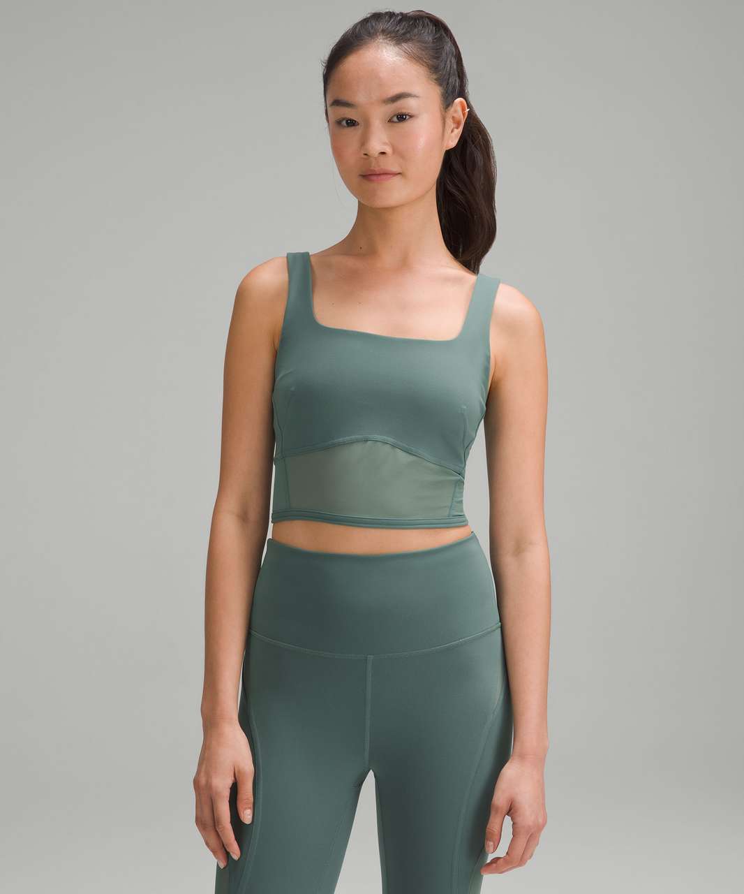 Lululemon Wunder Train Mesh Panel Tank Top - Medium Forest