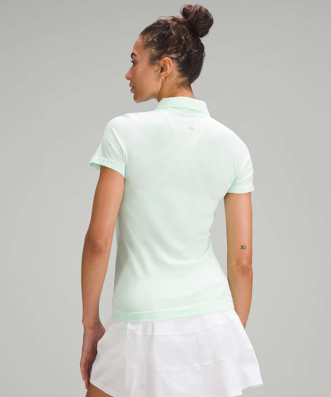 Lululemon Swiftly Tech Short-Sleeve Half-Zip Polo Shirt - Mint Moment / White