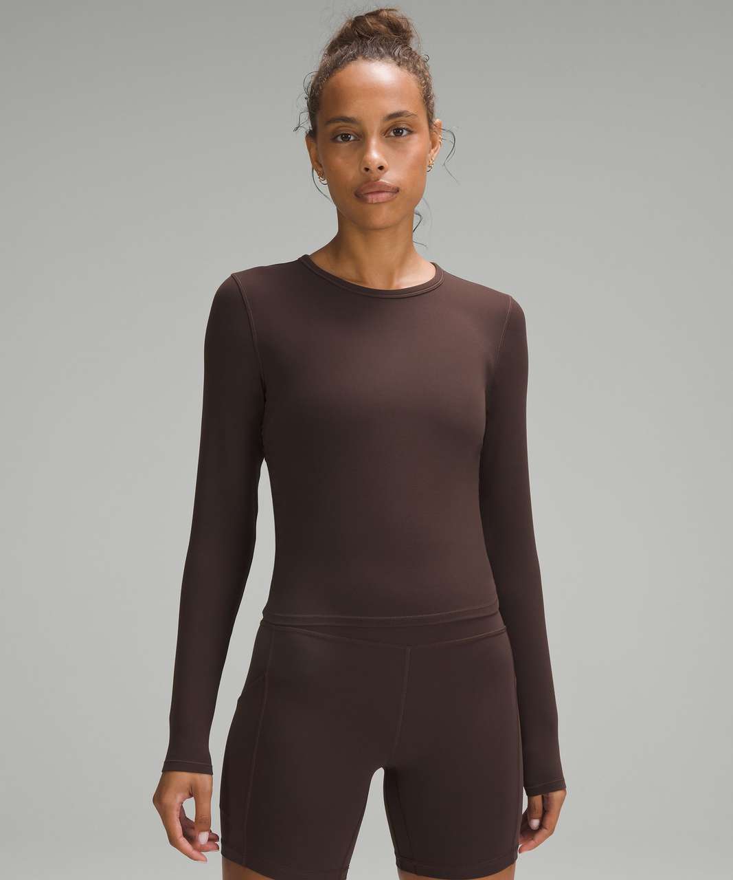 Lululemon All It Takes Nulu Long-Sleeve Shirt - Espresso - lulu fanatics