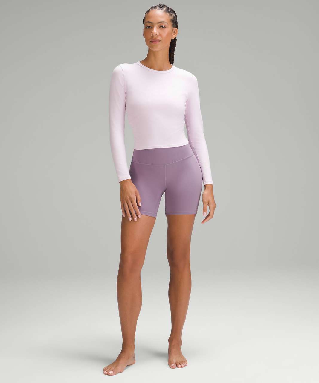 New Lululemon La Tight-to-body Ruched Long Sleeve Shirt In Pink Side 8 .