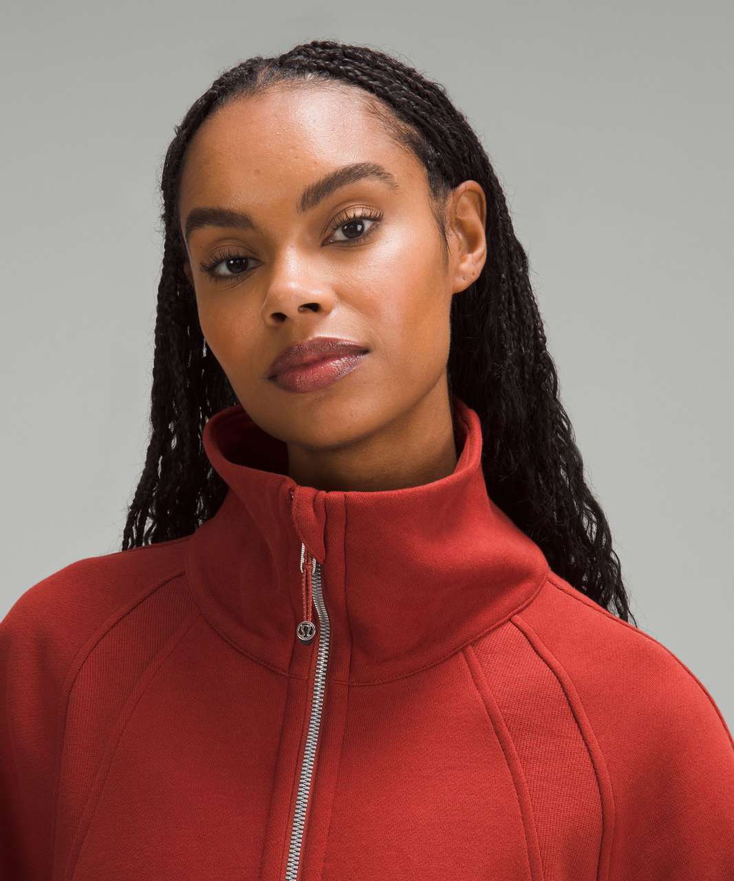 image trick finds] Scuba Oversized Half-Zip Funnel Neck in Powder