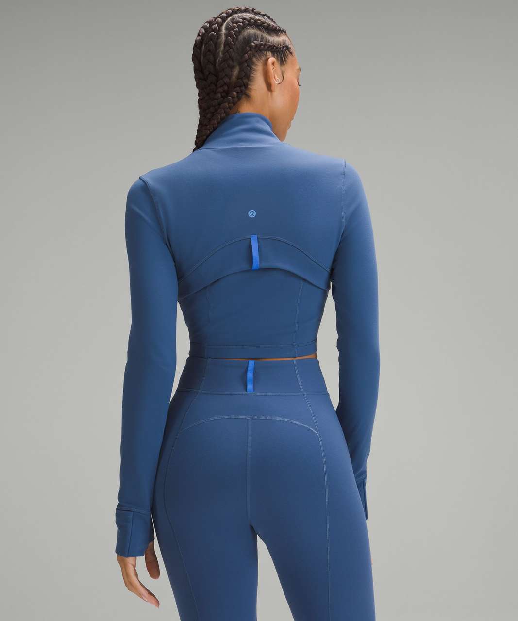 Lululemon Define Cropped Half Zip *Luon - Pitch Blue - lulu fanatics