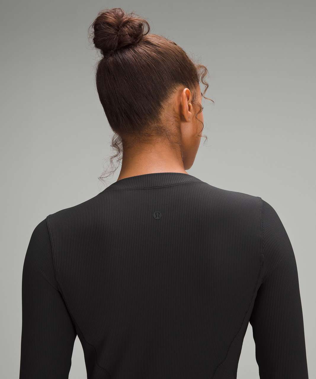 Lululemon Open Back Ribbed Long Sleeve Shirt - Black - lulu fanatics