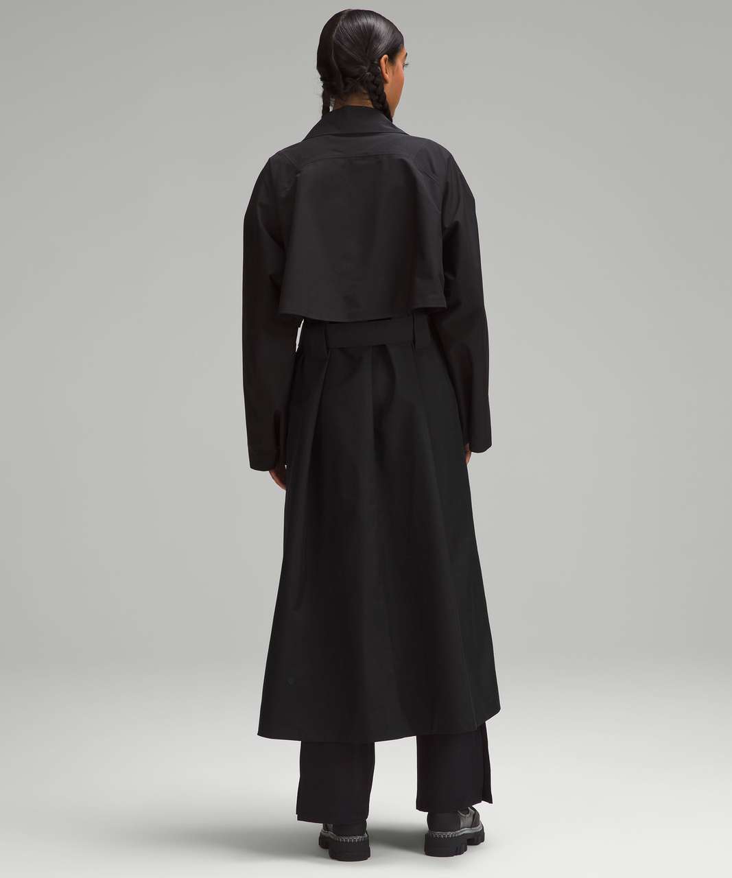 Lululemon Oversized Tie-Waist Trench Coat - Black - lulu fanatics