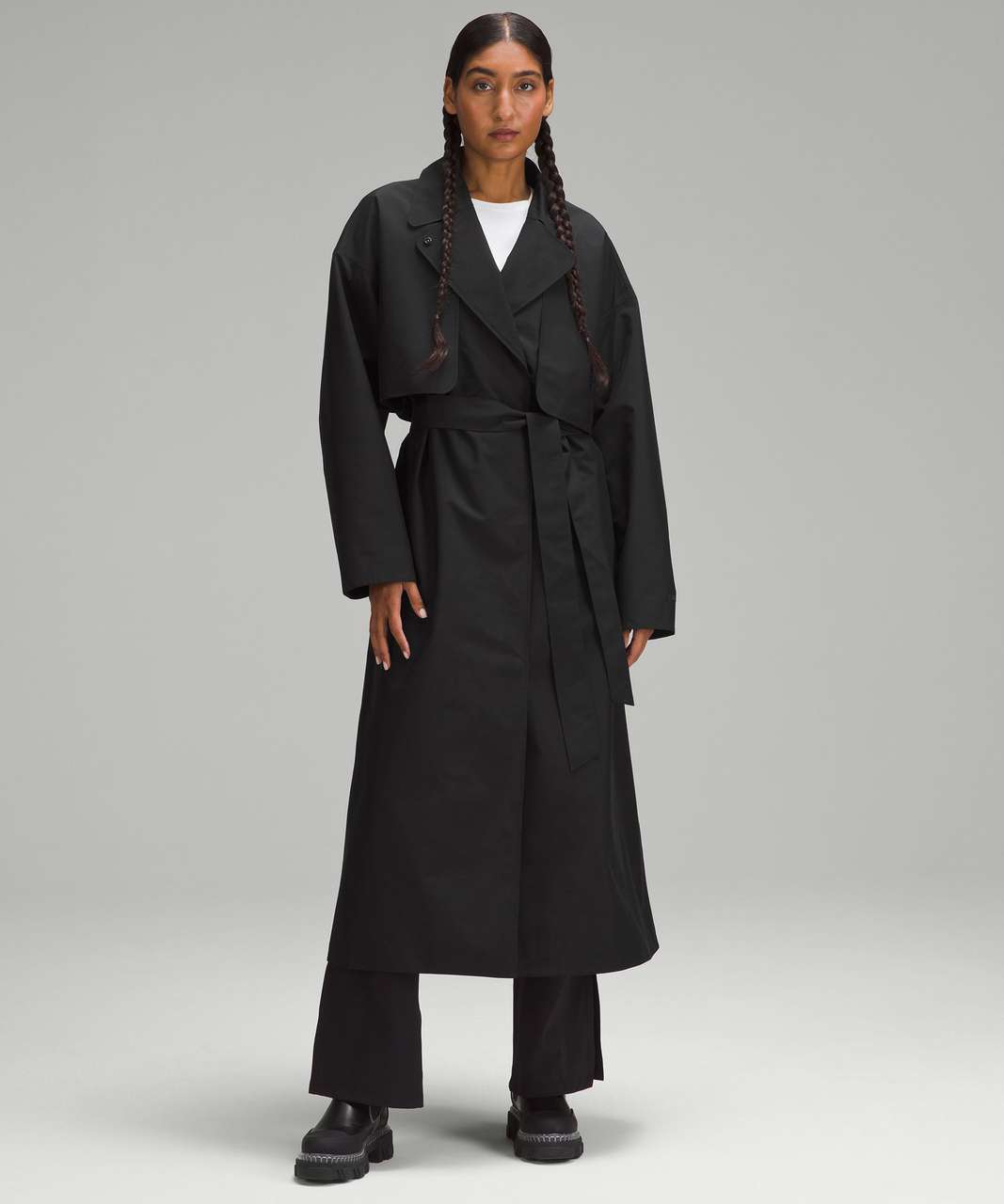 Lululemon Oversized Tie-Waist Trench Coat - Black