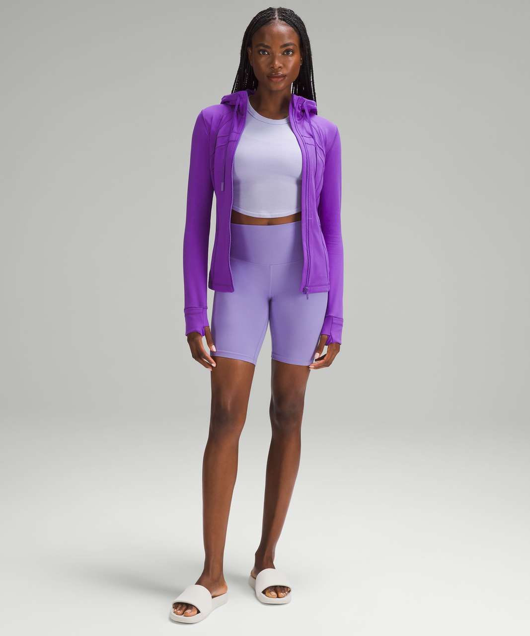 Image Trick - Hooded Define Jacket - Atomic Purple & Medium Forest : r/ lululemon