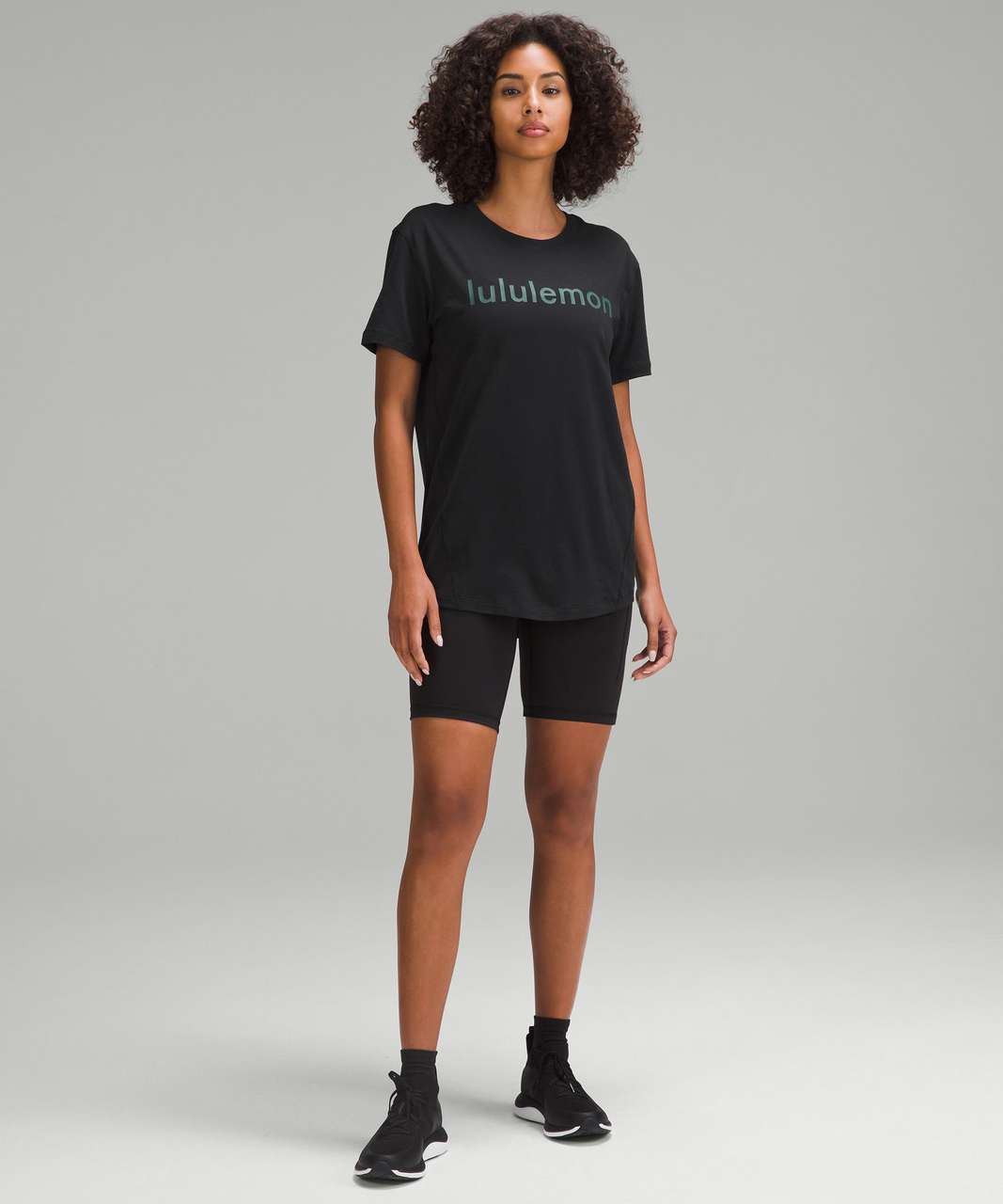 Lululemon Cotton-Blend Logo Training T-Shirt *Graphic - Black