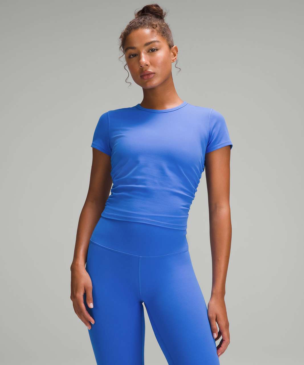 Nulu™ Cropped Slim Yoga Short Sleeve Shirt vs Align™ T-shirt