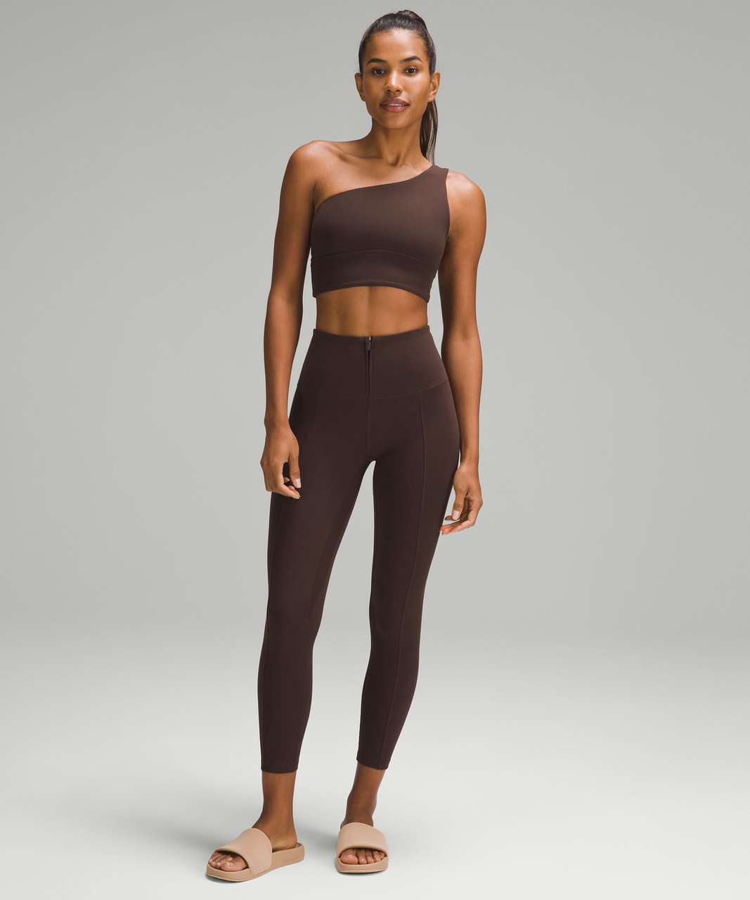 🤎Browns🤎French press align tank (6) also wearing : balance Athletica  cloud legging in cocoa (S) garage cropped zippie in fall acorn (XS) :  r/lululemon