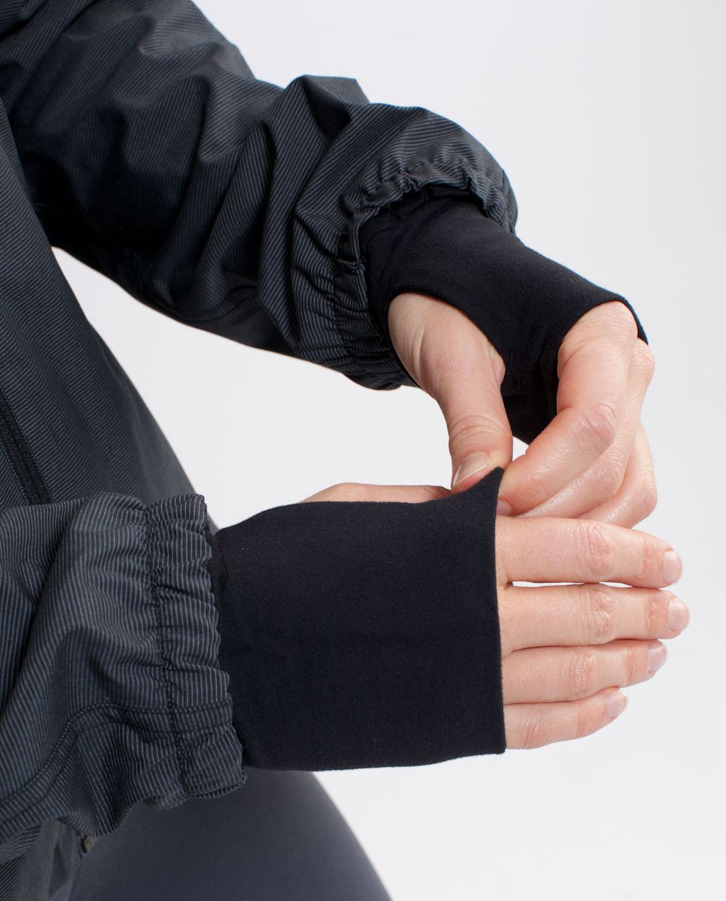 Lululemon Run:  Hustle Jacket - Black Microstripe