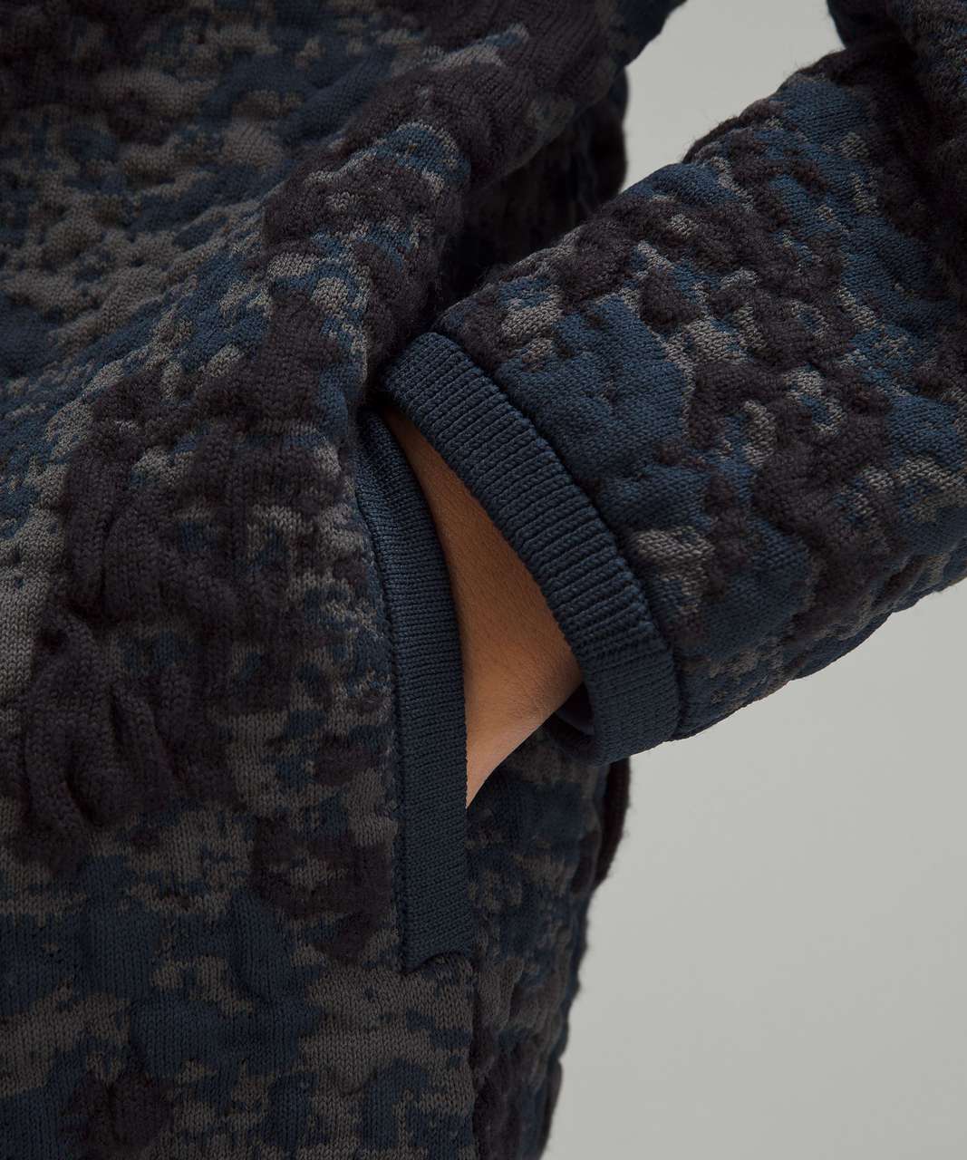 Lululemon Insulated Jacquard Full-Zip Jacket - True Navy / Graphite Grey / Black