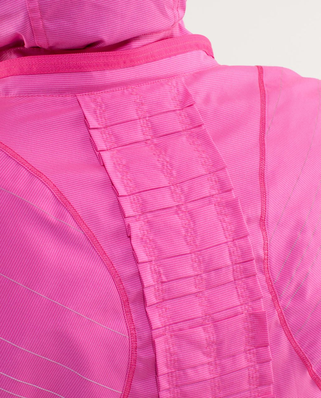 Lululemon Run:  Hustle Jacket - White Paris Pink Microstripe