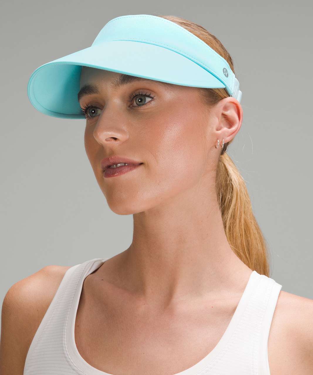 Lululemon Fast Paced Wide Band Running Visor - Cyan Blue