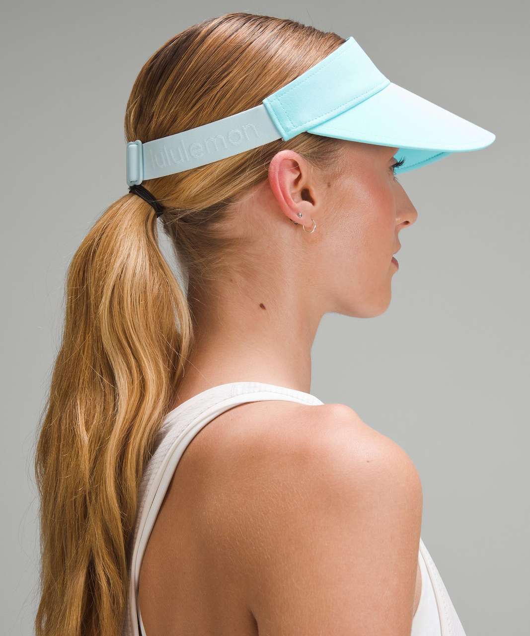 Lululemon Fast Paced Wide Band Running Visor - Cyan Blue