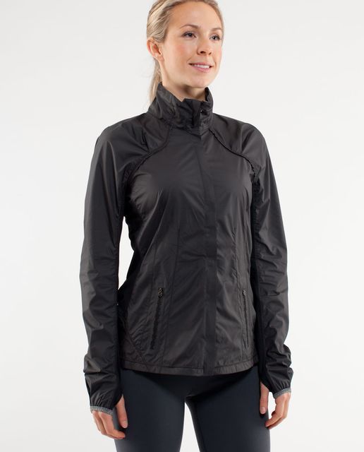 Lululemon Run: Essential Jacket II - Ink Blot White Deep Indigo / Deep ...