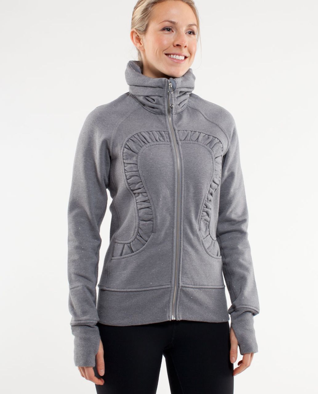 Lululemon Cuddle Up Jacket - Heathered Blurred Grey / Blurred Grey - lulu  fanatics