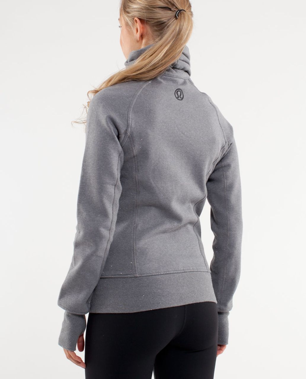 Gray Full Zip Up LuLu Style Atheletica Scuba Workout Casual Everyday Jacket  - Veg4U