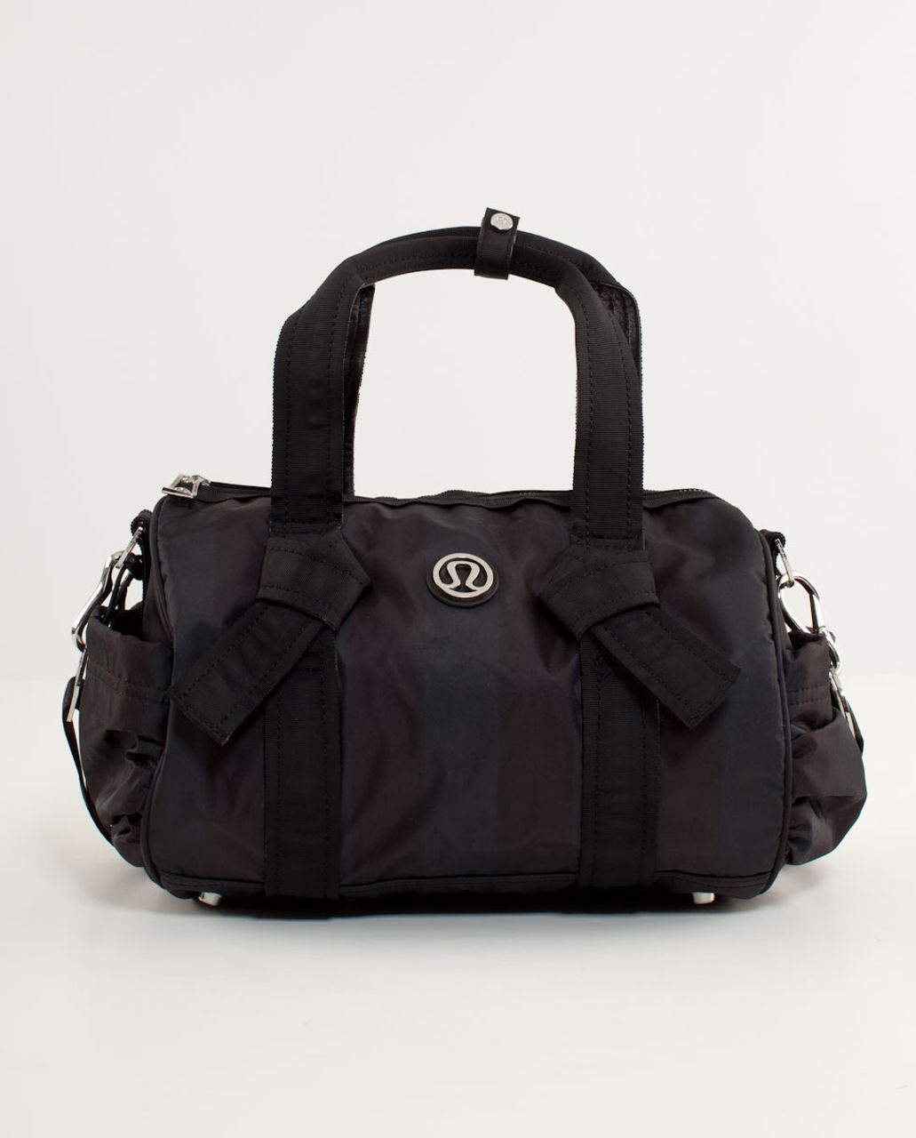 Lululemon DTB Duffel - Deep Coal Black Wide Tonal Stripe