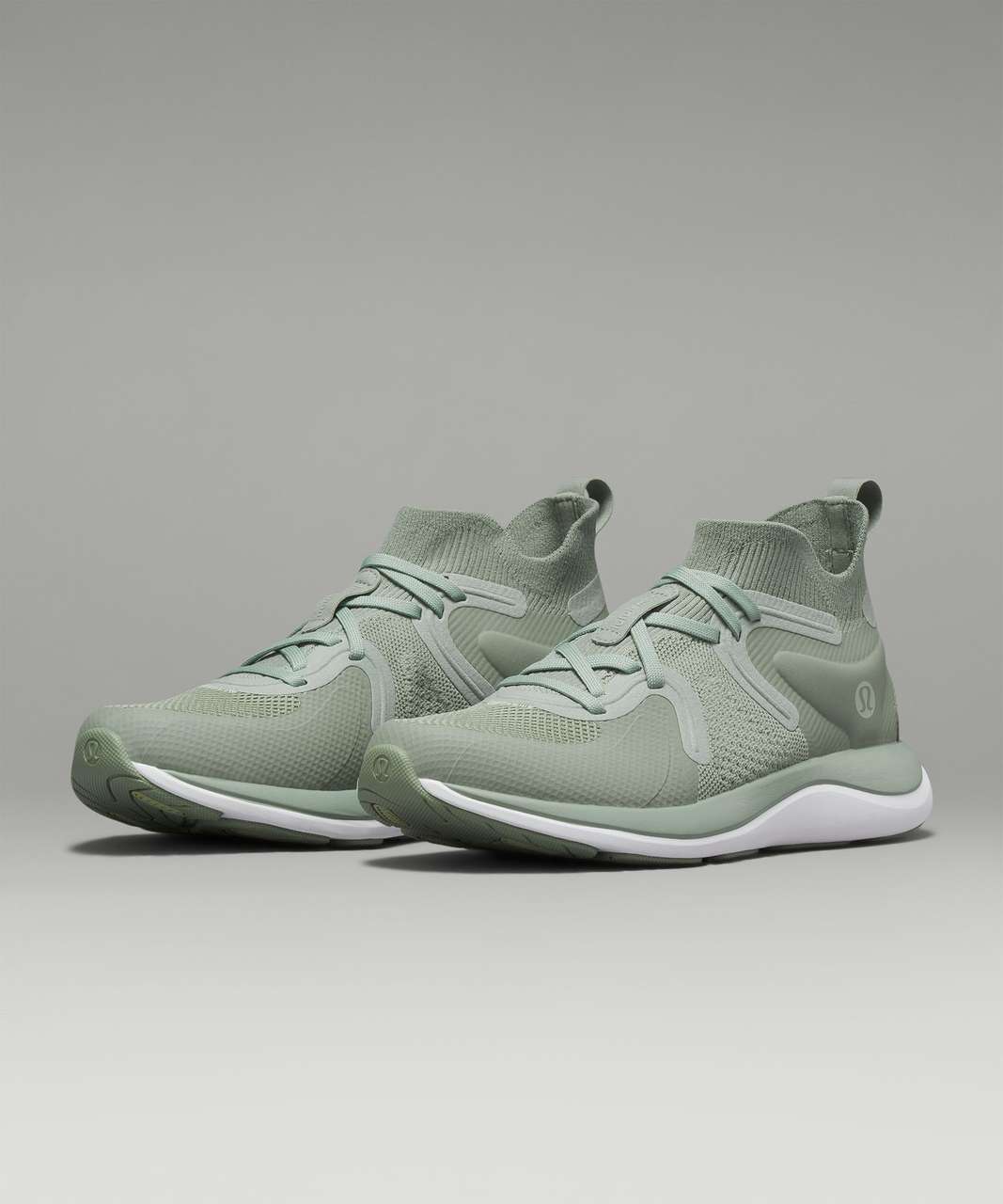 Lululemon Chargefeel 2 Mid Womens Workout Shoe - Palm Court / Light Sage / White