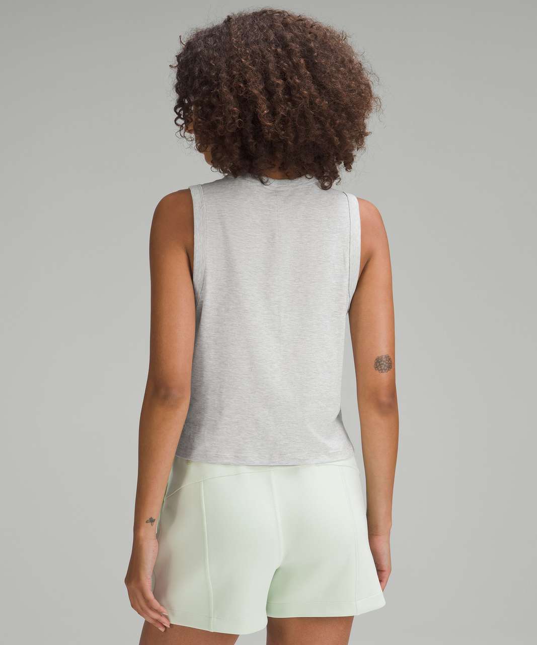 Lululemon Classic-Fit Cotton-Blend Tank Top - Heathered Core Ultra Light Grey