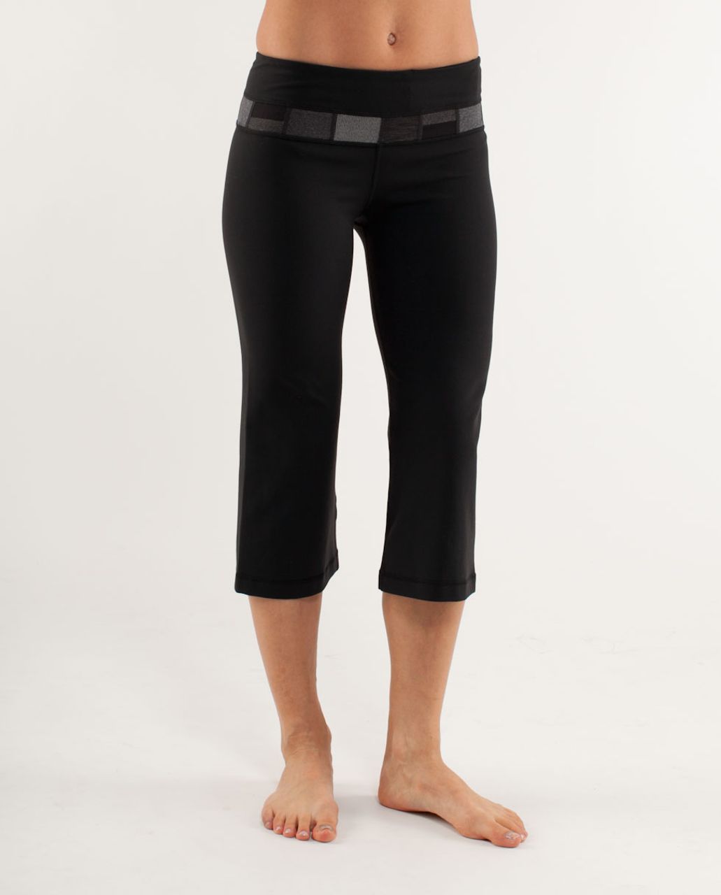 Lululemon Groove Crop - Black /  Heathered Black /  Quilting Winter 6