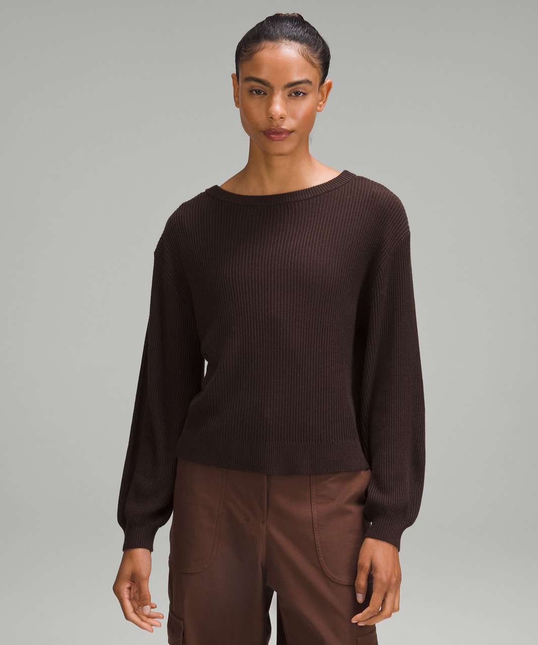 Lululemon Reversible Crossover Sweater - Espresso - lulu fanatics