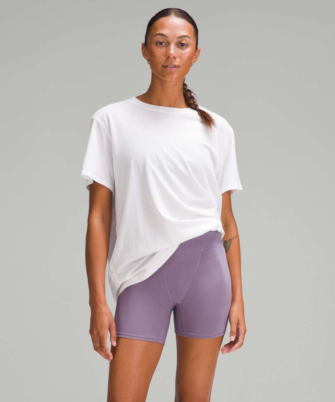 Lululemon UnderEase Super-High-Rise Shortie Underwear 5" - Purple Ash