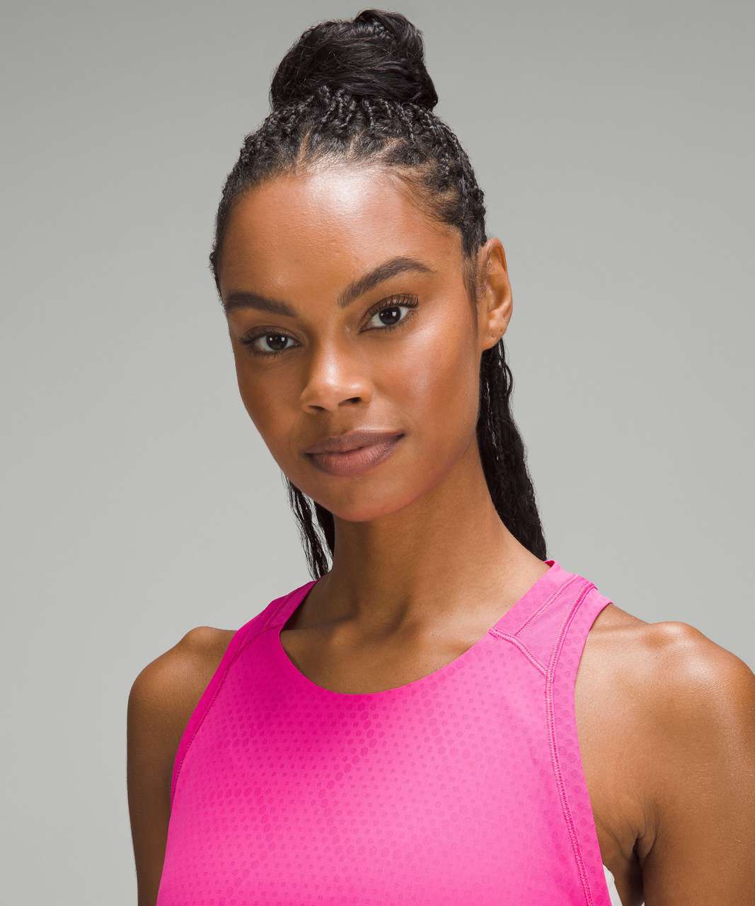 Lululemon Fast and Free Race Length Tank Top - Sonic Pink
