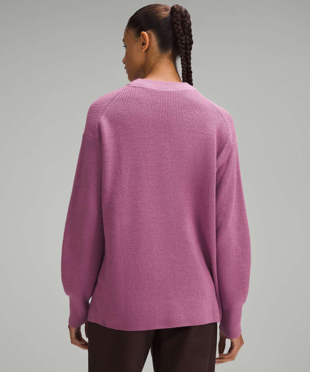 Lululemon Merino Wool-Blend Ribbed Crewneck Sweater - Velvet Dust