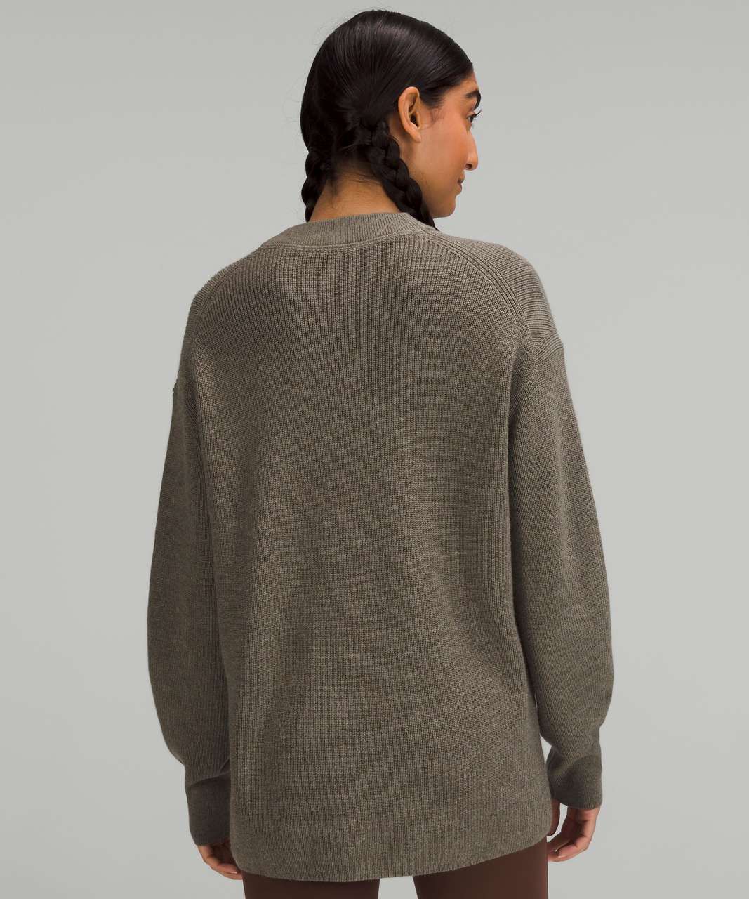 Lululemon Merino Wool-Blend Ribbed Crewneck Sweater - Heathered