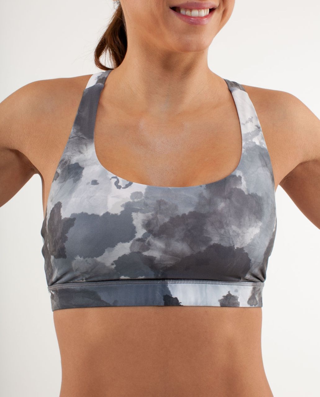 Lululemon Energy Bra - White Coal Tinted Canvas Super